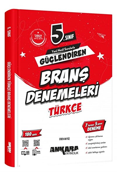 Ankara Yayıncılık ANKARA YAY. 5.SINIF GÜÇLENDİREN TÜRKÇE BRANŞ DENEMELERİ