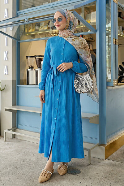 InStyle Μπλε ζώνη Λεμίννα Φόρεμα