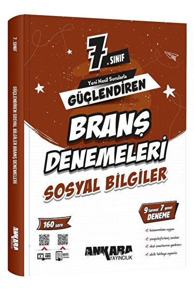 Ankara Yayıncılık 7.Sınıf Güçlendiren Sosyal Bilgiler Branş Denemeleri