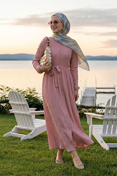 InStyle Φόρεμα με ζώνη αποξηραμένο τριαντάφυλλο Lemina