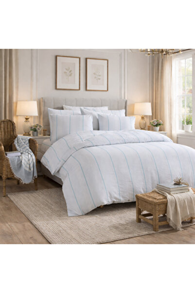 Cottonest Σετ Παπλωματοθήκης Διπλού Μεγέθους Elysiaa |   Ριγέ Σχέδιο |   Μαλα...