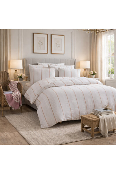 Cottonest Σετ Παπλωματοθήκης Διπλού Μεγέθους Elysiaa |   Ριγέ Σχέδιο |   Μαλα...