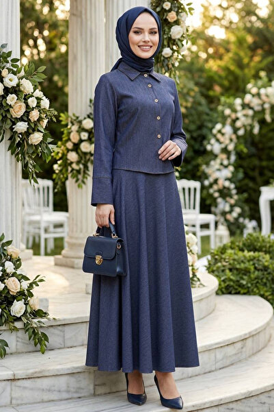 N.S NEVA STYLE Σετ Τσέτετουρ Ναυτικό Μπλε με Φούστα 6287L