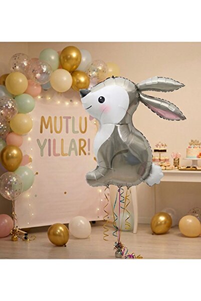 PASTA ADAM PARTİ VE PASTA MALZEMELERİ Tavşan Folyo Balon - Hava ve Helyum Gaz...