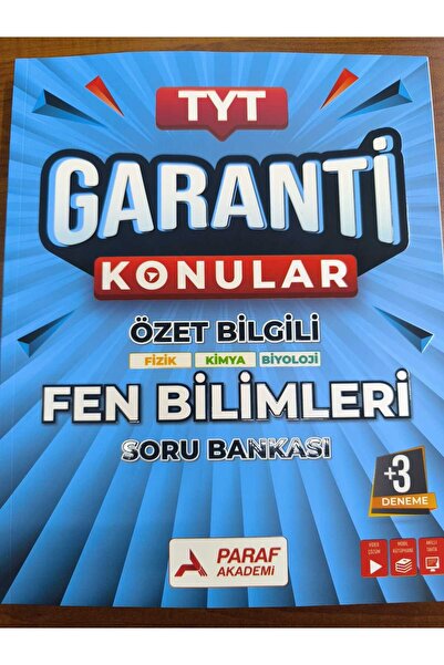 paraf yayınları TYT Garanti Konular Fen Bilimleri Soru Bankası 2026