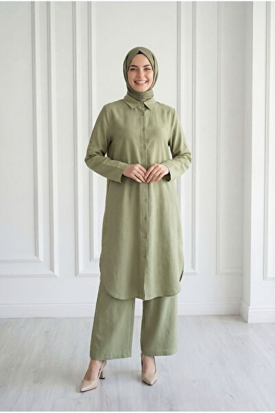 BENAHOLL Σετ Παντελονιού Şadiye με Κουμπιά και Μακρύ Παντελόνι Cupra-PE10 Πρά...