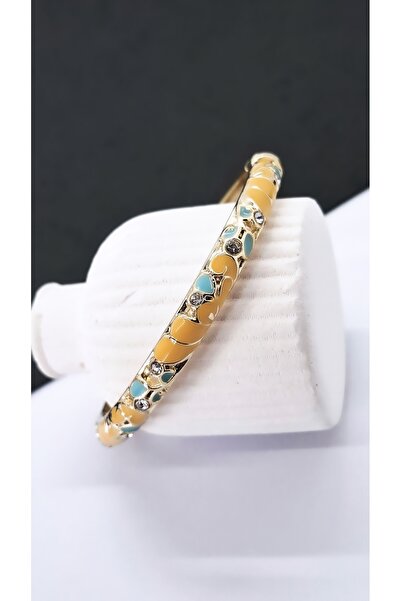 Serenity Leaf Figured Zircon Stone Colored Satin Enameled Brass Plated Zamak ...