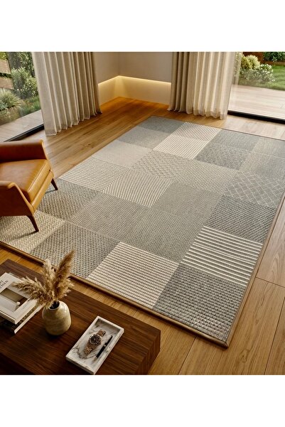 BELMANDO Merinos Rs Sisal Lüks Modern Desenli Salon Halısı 79269-096 (160x230)