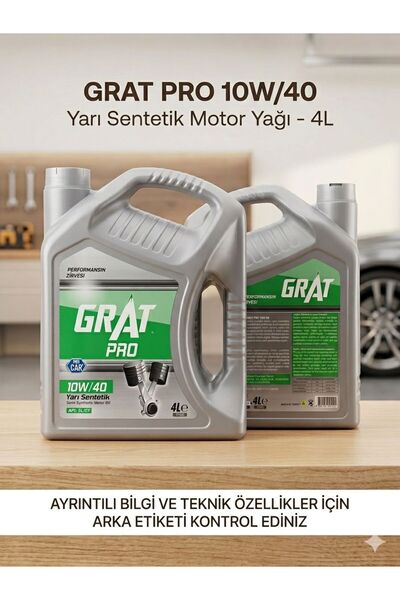 GRAT MOTOR YAĞI 4 LİTRE 10W40 YARI SENTETİK API SL/CF