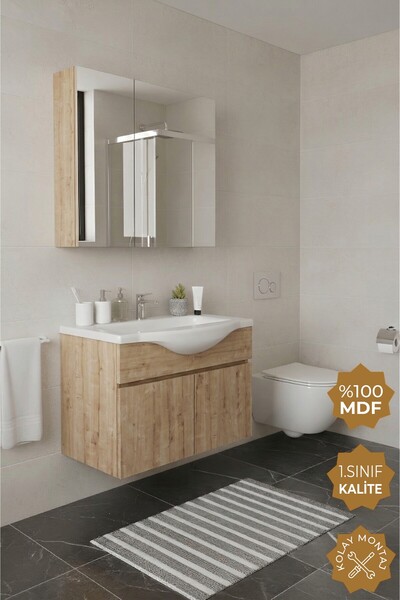 TETA HOME Kahire 65 cm MDF Banyo Dolabı Seti