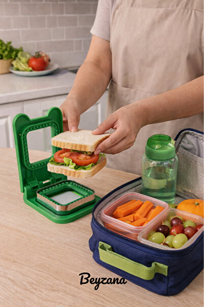 BEYZANA 1 Adet Karışık Renk Paslanmaz Çelik Ekmek Kesici | Sandviç Kalıbı