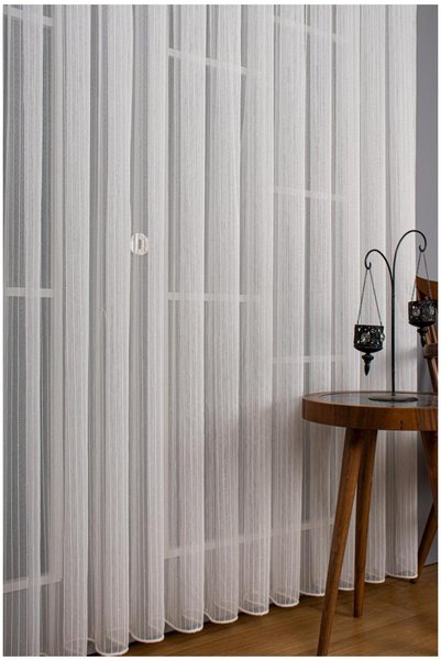 evihtiyaclarim by IOC Honeycomb Top Single Pasta Simple Elegant Rope Twisted Glitter Tulle Curtain 1 X 2 Sparse Pleated