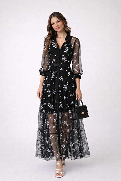 twomeey Εισαγόμενο Φόρεμα από Ύφασμα Φλοκ για Γάμο και Αρραβώνα (Εξαιρείται η...