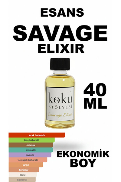 KokuAtölyesi Sauvage Elixir Erkek Parfüm Esansı 40 ML – Baharatlı Aromatik Yo...