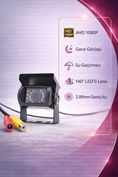 Navistar Şapkalı AHD 1080P Analog Pal Uyumlu Metal Ayaklı Gece Görüşlü Araç G...