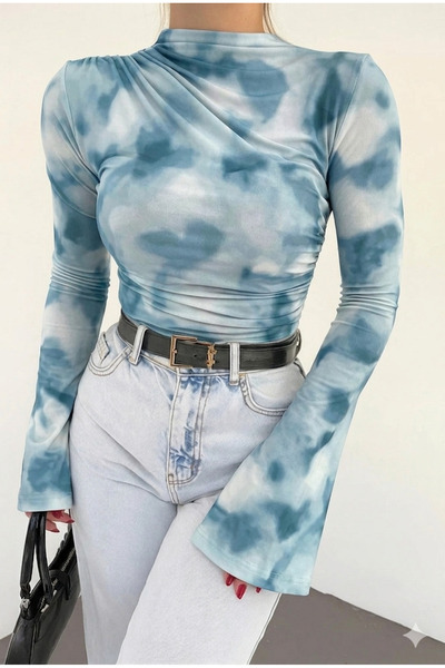 Butik Beyza Μαζεμένη ισπανική μπλούζα με μανίκια