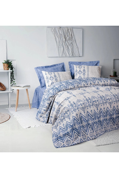 Cotton Box Ethnic Μονό Ολοκληρωμένο Σετ Cleo Blue