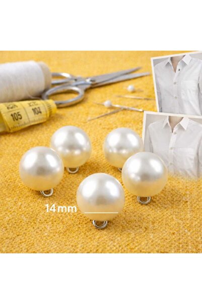 İMREN AKSESUAR Buton Pearl 14 Mm 1 Pachet 7 Bucăți