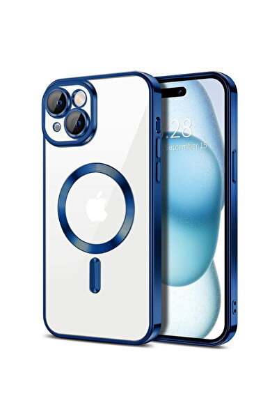Techsuit Carcasă pentru iPhone 15 - Techsuit Luxury Crystal MagSafe - Albastr...