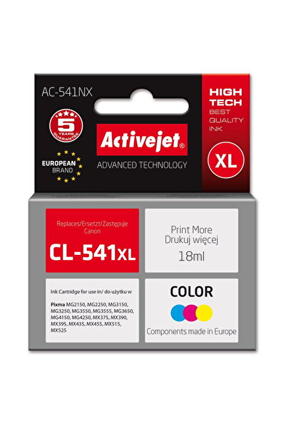 ActiveJet Cartuș de cerneală AC-541NX, 18 ml, set de 3 culori (cyan, galben, ...