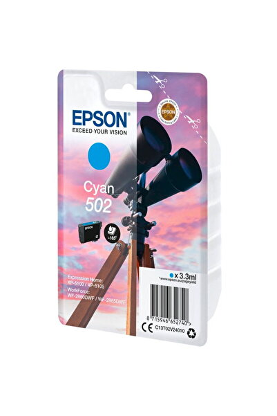 EPSON Ink Cartridge 502, 3.3 ml (Cyan)