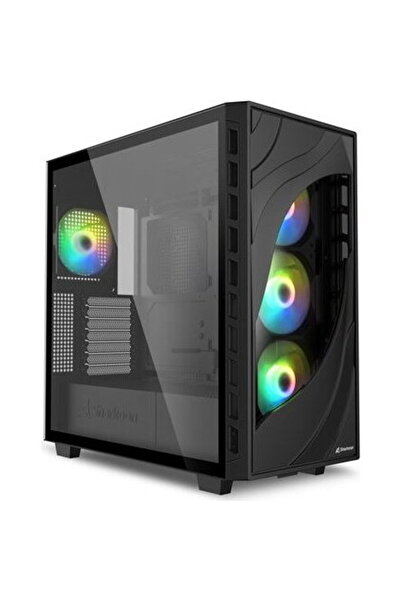 SHARKOON Carcasă Mid-Tower Rebel C80G RGB, ATX, Negru