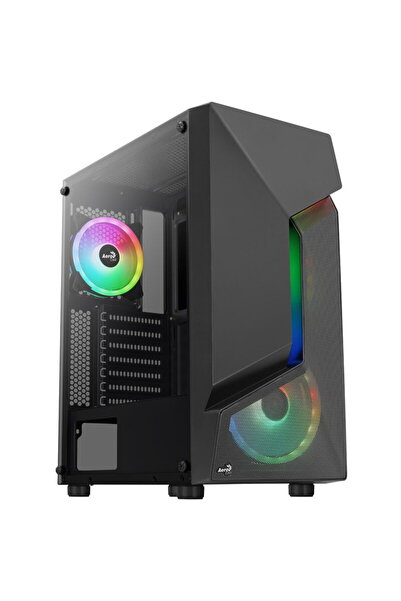 AEROCOOL Carcasa PC Scape-G-BK-v3 ARGB Negru