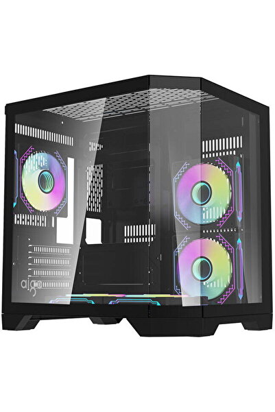 Dark Flash Carcasa PC Darkflash FT350 + 5 ventilatoare aRGB (negru)