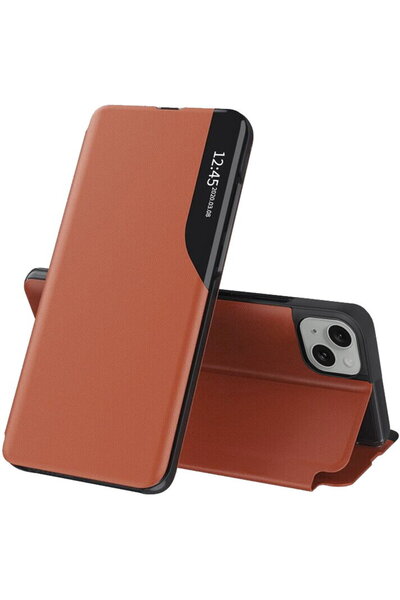 Techsuit Husă pentru iPhone 15 Plus - Seria Techsuit eFold - Portocalie