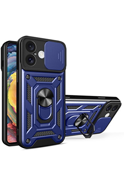 Techsuit Husă pentru iPhone 16 Plus - Seria Techsuit CamShield - Albastră