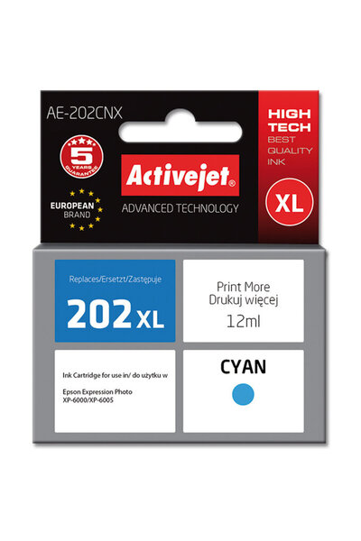 ActiveJet Cartuș de cerneală cyan AE-202CNX Supreme (202XL H24010)