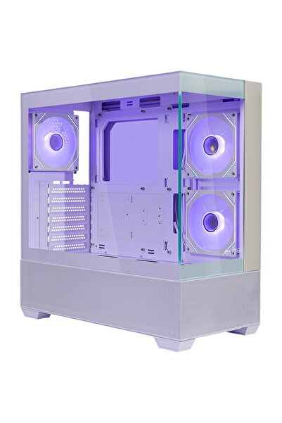 Cooler Master Carcasa PC Elite 690 White (white/wood, tempered glass x 2)