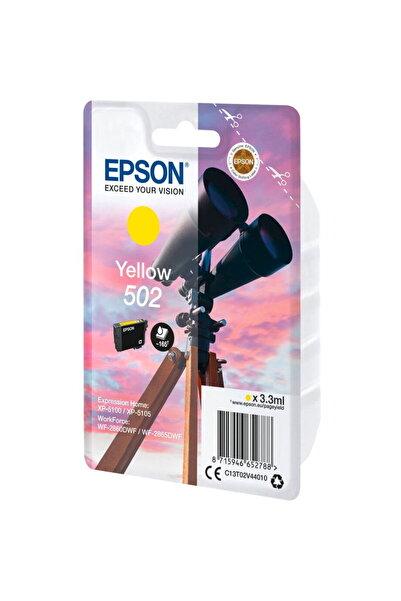 EPSON Ink Cartridge 502, 3.3 ml (Yellow)
