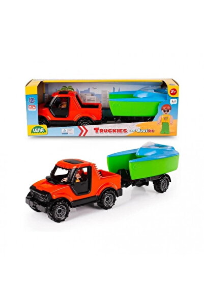 Lena ticaret Jucarie Educationala Masina cu remorca jucarie Lena, plastic, mu...