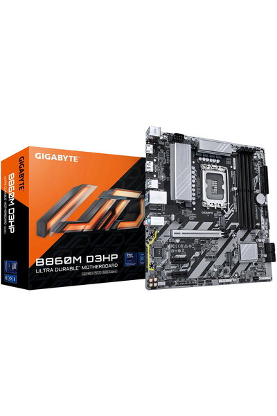 Gigabyte Placa de baza GIGABYTE B860M D3HP, Intel B860, LGA 1851, DDR5, mATX