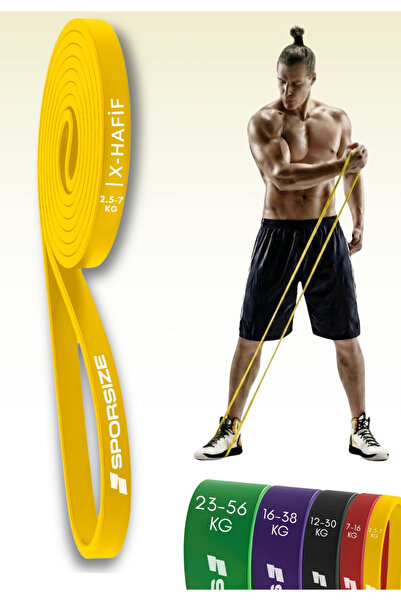 Sporsize 7 kg Resistance Rubber Band Muscle Building Fitness Crossfit Pilates...