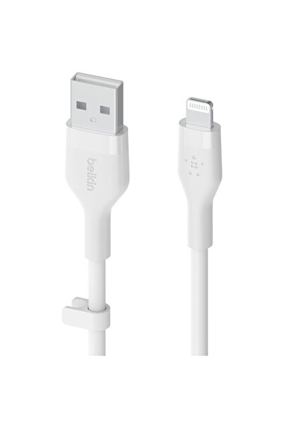 Belkin Cablu de încărcare flexibil Boost Charge, silicon, USB-A la Lightning,...