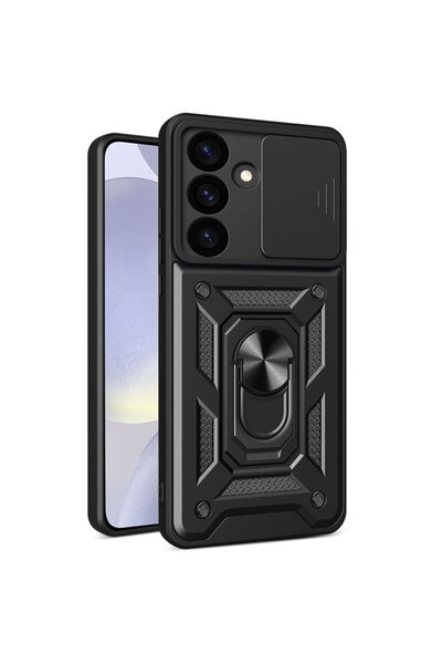 Techsuit Carcasă pentru Samsung Galaxy S24 - Seria Techsuit CamShield - Neagră