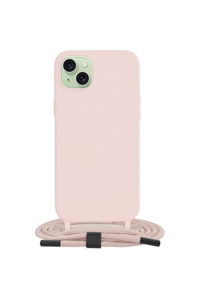Techsuit Șnur Crossbody pentru iPhone 15 Plus - Roz
