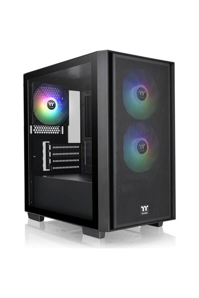 THERMALTAKE Carcasa PC Versa H16 TG ARGB (negru, sticlă securizată)