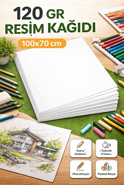 Proton resim kağıdı 70x100 120gr 20 li paket çizim kağıdı
