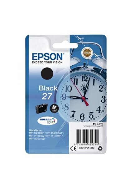 EPSON Cartuș Imprimantă NEGRU NR.27 C13T27014012 6,2ML ORIGINAL WORKFORCE WF-...