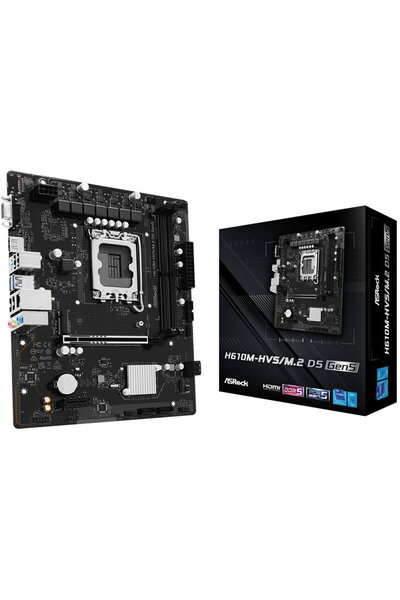 ASROCK Placa de Baza Placa de baza H610M-HVS/M.2 D5 GEN5, LGA1700, 2xDDR5, 12...