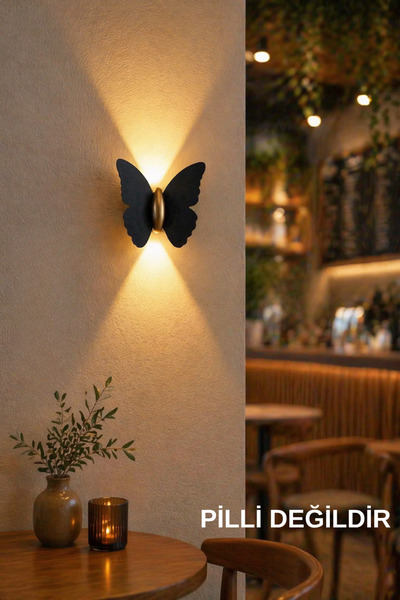 Modern Butterfly Sconce Indoor And Outdoor Sconce Butterfly Led Sconce Black Body Daylight Butterfly Sconce