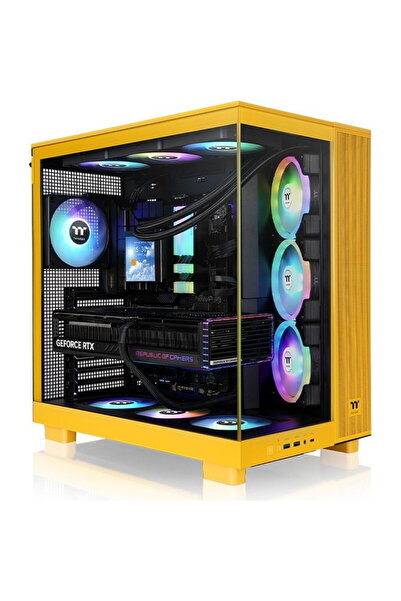 THERMALTAKE Carcasa PC View 380 XL TG ARGB (galben închis, sticlă securizată ...