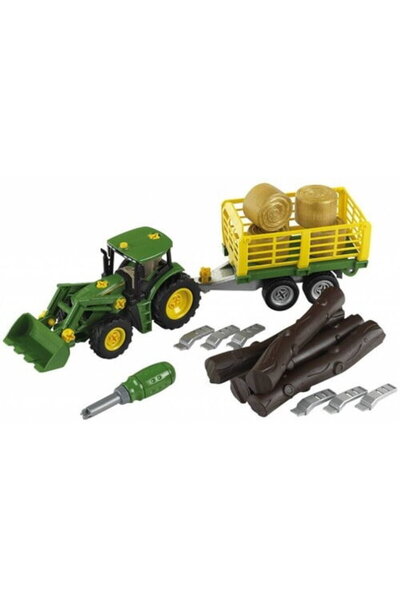 Klein Jucarie creativa Tractor John Deere cu Remorca pentru Lemne
