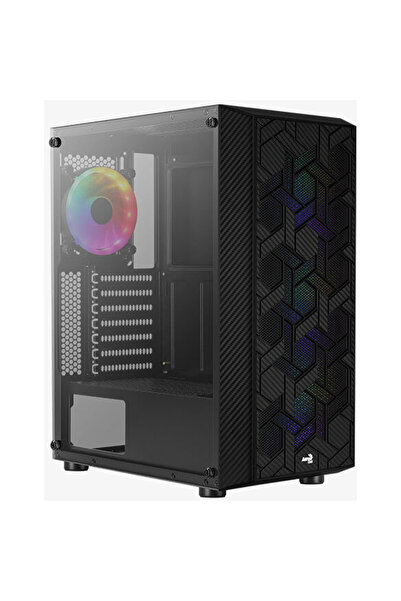 AEROCOOL Carcasă Hive FRGB Mid-Tower, Neagră