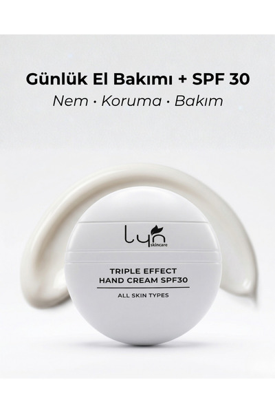Lyn Skincare Üçlü Etki El Kremi (Yaşlanma Karşıtı, Güneş Koruyucu, Nemlendiri...