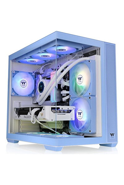 THERMALTAKE Carcasa PC View 380 TG ARGB, Tip Tower (Albastru deschis, Sticlă ...