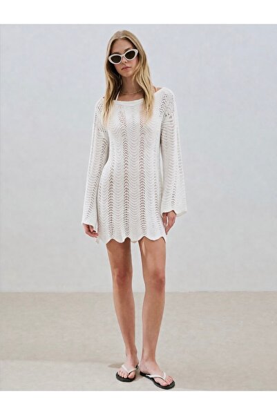 MARLİNG Φόρεμα με δαντελωτή πλέξη τρύπες